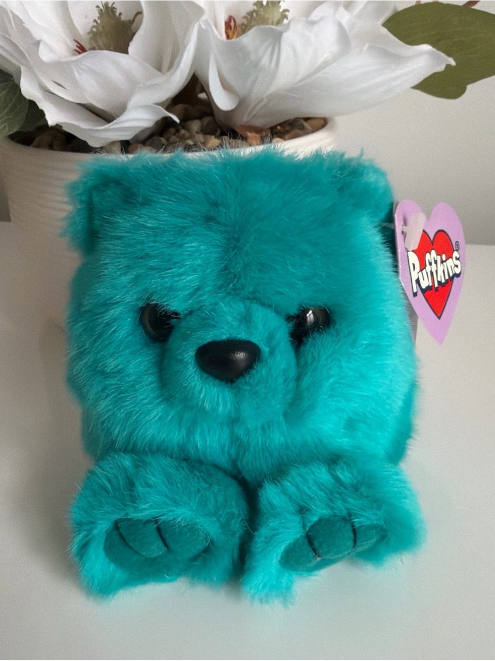 SWIBCO Puffkins TELLY the Blue Bear Plush 4" with Tags Style # 6673 1994